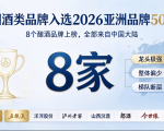 2026亚洲品牌500强揭晓：中国酒类8品牌上榜，茅台五粮液领跑